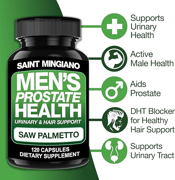 Thyroid Support Supplement 120 Capsules - with - Men's Prostate Health Supplement - 120 Capsules