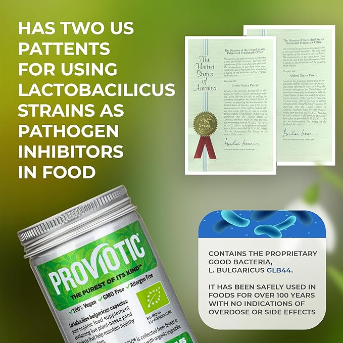 Vegan Probiotic Supplement - Patented Formula for Digestive Health &amp Immune Support - Anti-Bloating Capsules for Men &amp Women - Enhance Gut Health - Probiotics Capsules