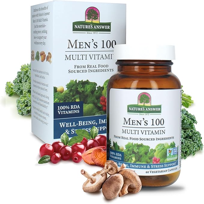 Nature's Answer Men's 100 Multivitamin 60 Vegetarian Capsules