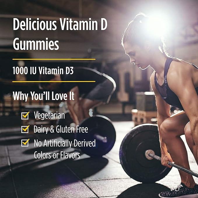 Nordic Naturals Vitamin D3 Gummies Sport Wild Berry - 120 Gummies - 1000 IU Vitamin D3 - NSF Certified - Healthy Bones Mood &amp Immune System Function - Non-GMO - 120 Servings (Pack of 2)
