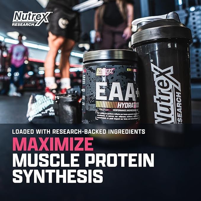 Nutrex Research EAA Hydration | EAAs + BCAA Powder | Muscle Recovery Strength Muscle Building Endurance | 8G Essential Amino Acids + Electrolytes | (Packaging My Vary) 30 Servings (Pink Lemonade)