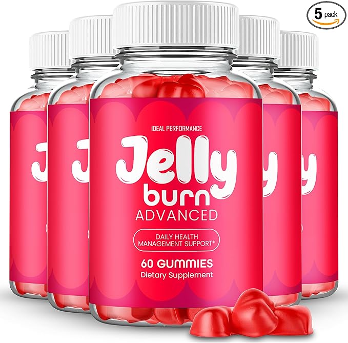 Jelly Burn Gummies Official JellyBurn Gummy Supplement - Maximum Strength All Natural Health &amp Wellness Support Advanced Formula for Active Lifestyle Jelly Burn Gummy Support Reviews (5 Pack)