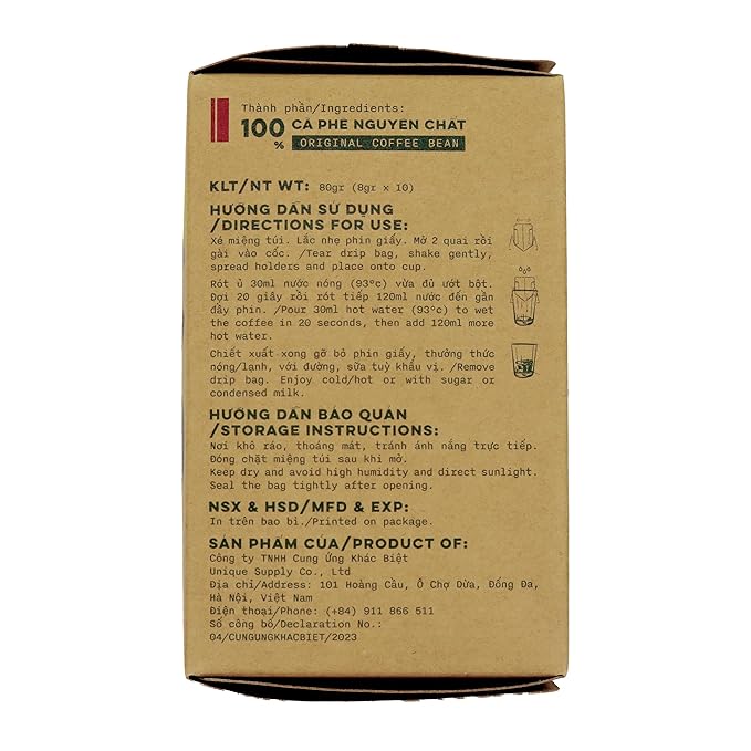 CONG CAPHE - ĐỘC LẬP - INDEPENDENCE” Ground Coffee Vietnamese Coffee Robusta Coffee Medium Roasted (Ground)