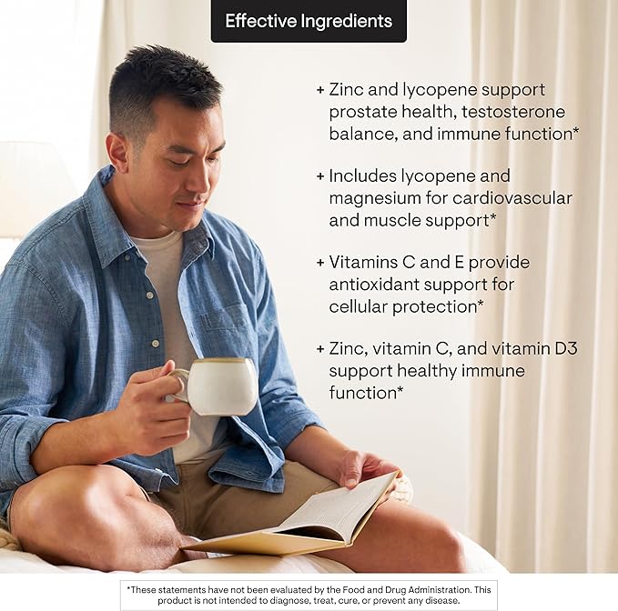 THORNE - Men's Multi 50+ - Comprehensive Daily Multi with Vitamins A B6 B12 C D E Zinc &amp More - Support Heart Brain Prostate Muscle &amp Immune Health* - Third-Party Certified - 180 Caps