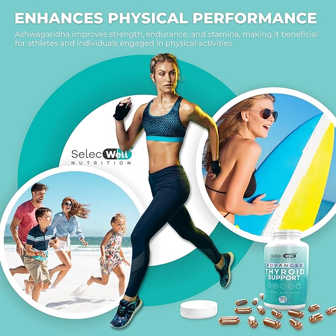 Advanced Thyroid Support 2 Month Supply – Supports Energy Focus &amp Hormone Balance – with Iodine Selenium Ashwagandha &amp L-Tyrosine (Vegetarian Non-GMO)