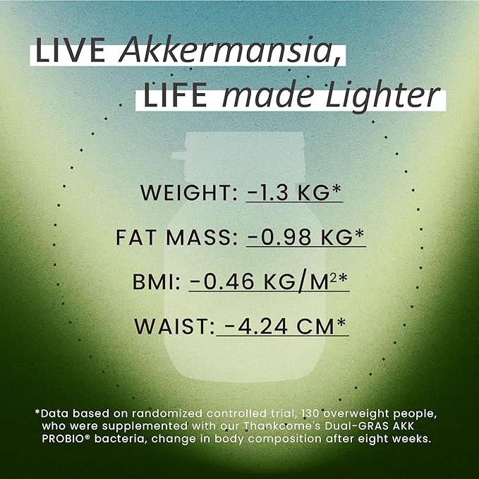 60Billion Akkermansia Muciniphila with Bifidobacterium Supports GLP-1 Production Naturally Delayed Release Advanced Gut Health Appetite &amp Craving Control Made in USA 30 Servings