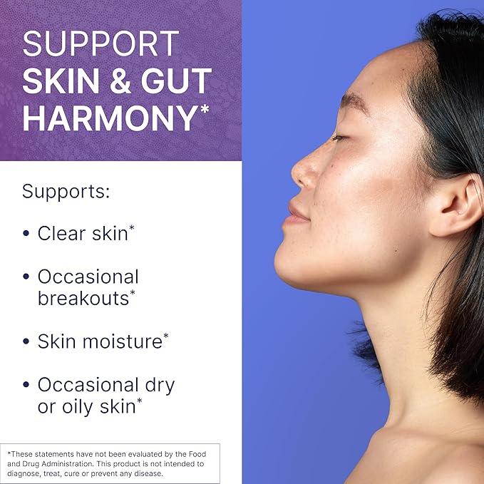 Microbiome Labs SereneSkin - Spore Based Probiotic Complex with Citrus Polyphenols for Skin Clarity &amp Gut Health Support - Daily Probiotic Skincare - Soothe The Gut-Skin Axis (60 Capsules)