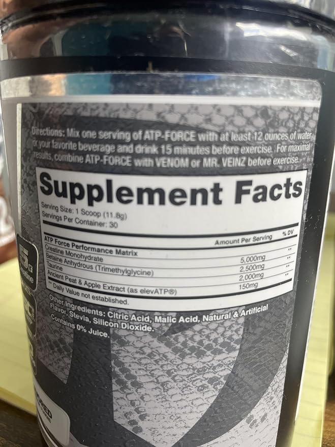 DRAGON PHARMA ATP Force Enhanced Creatine System Stim-Free Increase Lean Muscle Mass &amp Recovery 5 Grams of CreaPure Improves Blood Flow (30 Servings Unflavored)