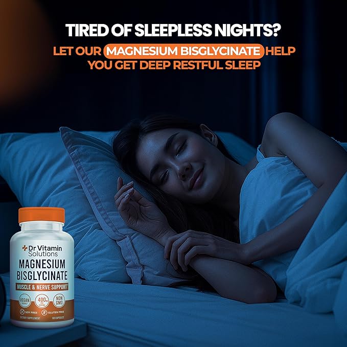 Magnesium Glycinate 400mg (Buffered Magnesium Bisglycinate Chelate) | Albion® Chelated Magnesium for Muscle &amp Nerve Support + Calm | High Absorption Gentle on Stomach | Non-GMO 60 Vegan Capsules