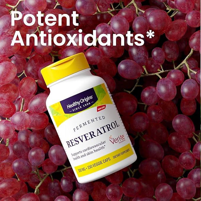 Heathy Origins Fermented Resveratrol (Non-GMO 98% Trans-Resveratrol European Sourced) 300 mg 150 Veggie Caps