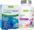 Igennus Pharmepa Restore + Methylated Kids Multivitamin Gummy Attention &amp Focus Bundle for 6y+ 1000mg Pure EPA Fish Oil + 90 Sugar Free Berry Gummies