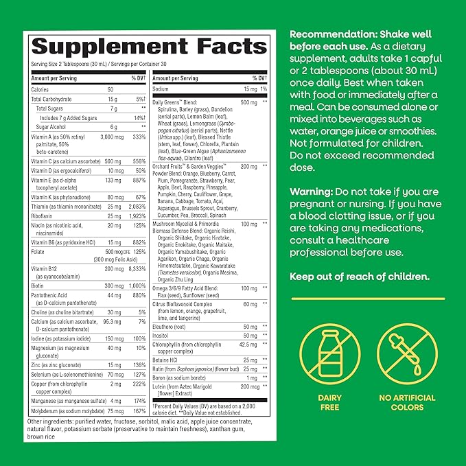 Nature’s Way Alive! Max Potency Complete Liquid Multivitamin Liquid Vitamin Promotes Energy Metabolism Heart &amp Muscle Function* with Vitamins A B C D Multivitamins for Women &amp Men 30.4