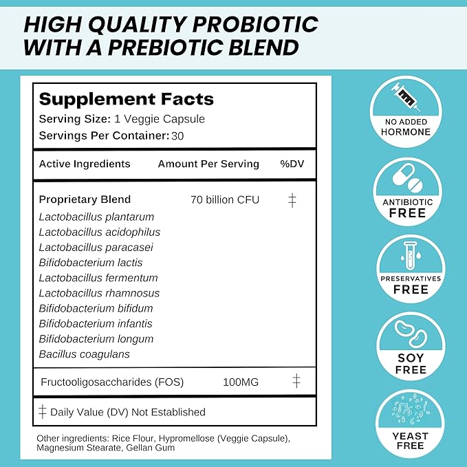 Nature's Base Glucosamine Chondroitin + Probiotics 70 Billion CFU