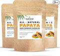 Papaya Seed Powder Capsules – Powerful Papain Supplement with Vitamins A C &amp E &amp Enzymes for Digestion &amp Gut Health – 360mg/Serving – 60 Vegan Capsules per Pack (Pack of 3 90-180 Day Su