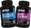 Glucosamine Chondroitin MSM Turmeric &amp Liver Cleanse Detox - Joint Health Supplement Knee Bone Joints Liver Cleanse Detox Support - Joint Support Pills Glucosamine Sulfate Capsules Joints Supplem