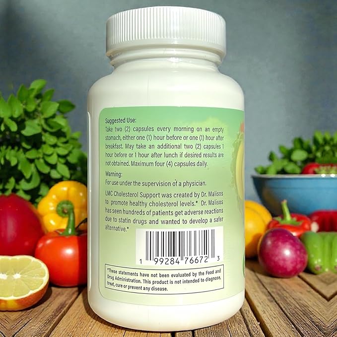 Cholesterol Support Supplement by Dr. Rodney Malisos – Heart Health &amp Cholesterol Wellness Formula with Bergamot Berberine Garlic Milk Thistle &amp Olive Leaf – 60 Capsules