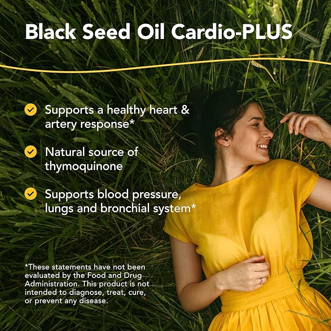 NORTH AMERICAN HERB &amp SPICE Black Seed Oil Cardio-PLUS - 8 fl oz - Supports Heart Health with Muscadine &amp Pomegranate - Non-GMO - 48 Servings