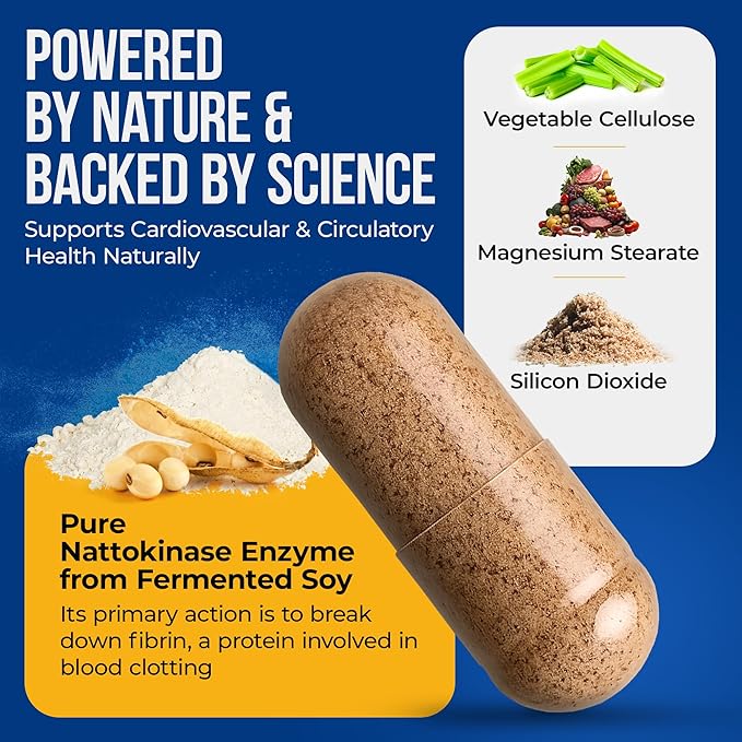 Nature's Nectar Cardiovascular &amp Liver Health Bundle – Organic Nattokinase for Circulation + Milk Thistle Liver Detox &amp Repair (60 &amp 90 Capsules)