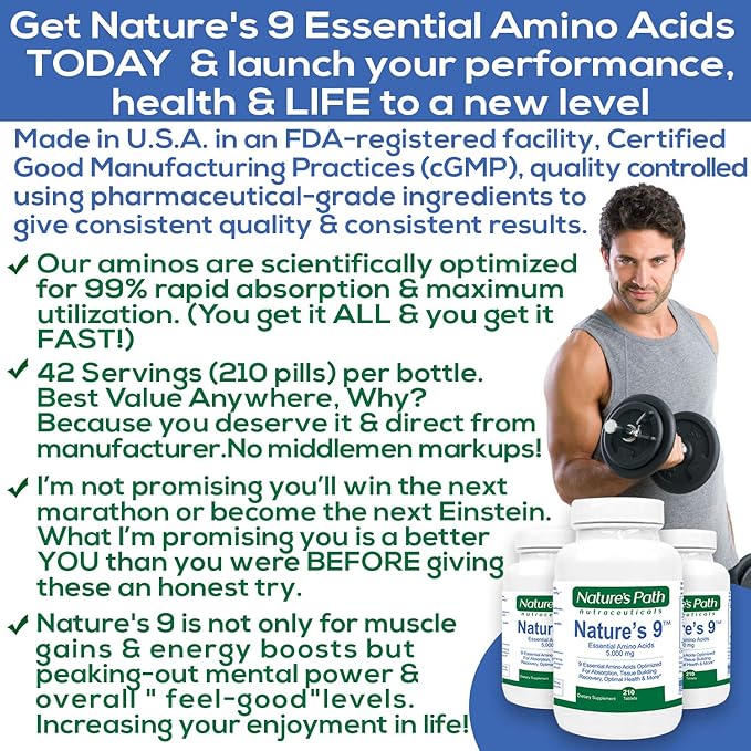 Essential Amino Acids EAA Supplement Complete Amino Acid Complex Pills BCAA + EAAS Tablets: Vegan an Ideal Amino Pre Workout 9 Free Form Muscle Recovery Cognitive Cravings 210 Pills