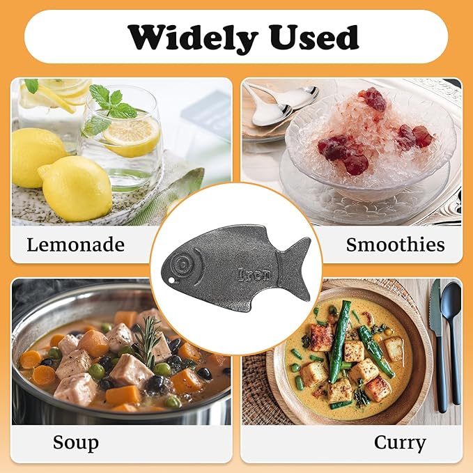 Iron Fish 2 Pack Natural Sources of Iron to Reduce The Risk of Deficiency Safe and Effective Cooking Tool No Side Effects