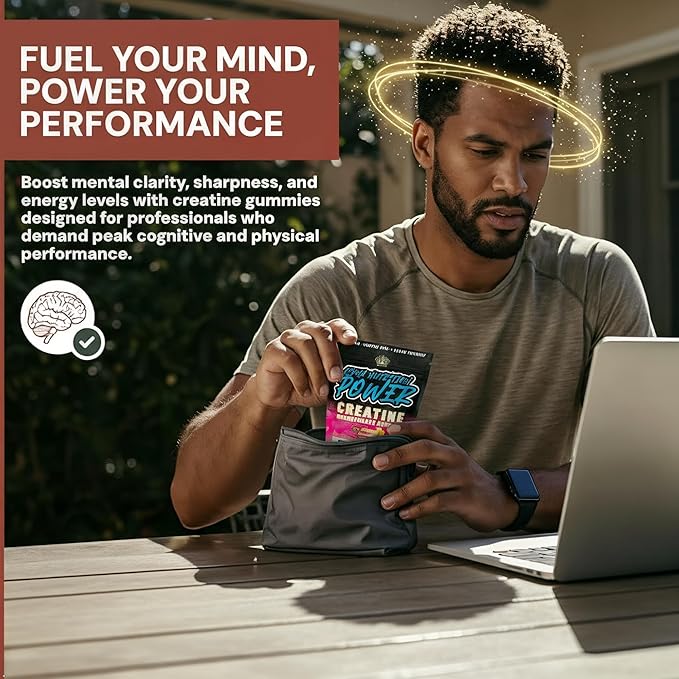 Creatine Monohydrate Gummies 5g - Raspberry Lemonade Flavored Creatine for Women and Men - Supplement for Muscle Gain Strength Energy Cognitive Health Pre and Post Workout Recovery (120 Gummies)