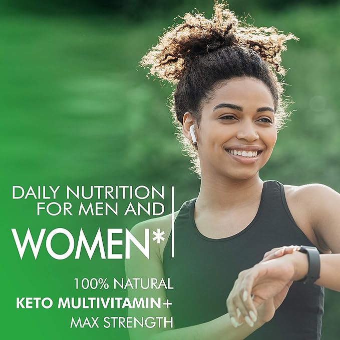 Keto Multivitamin for Women and Men - 35 Potent Pure Ingredients - Vitamin C Vitamin D Vitamin A Vitamin E and Zinc for Immune Support - Non GMO Gluten Free Sugar Free All Natural - 30 Day