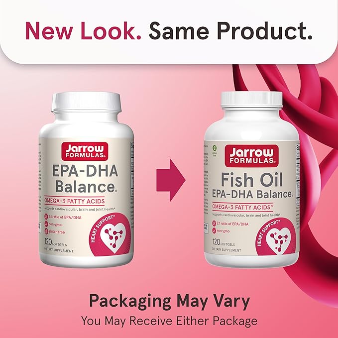 Jarrow Formulas® EPA-DHA Balance® 1200 mg Omega-3 Fatty Acids for Cardiovascular Support 120 Softgels 60 Day Supply
