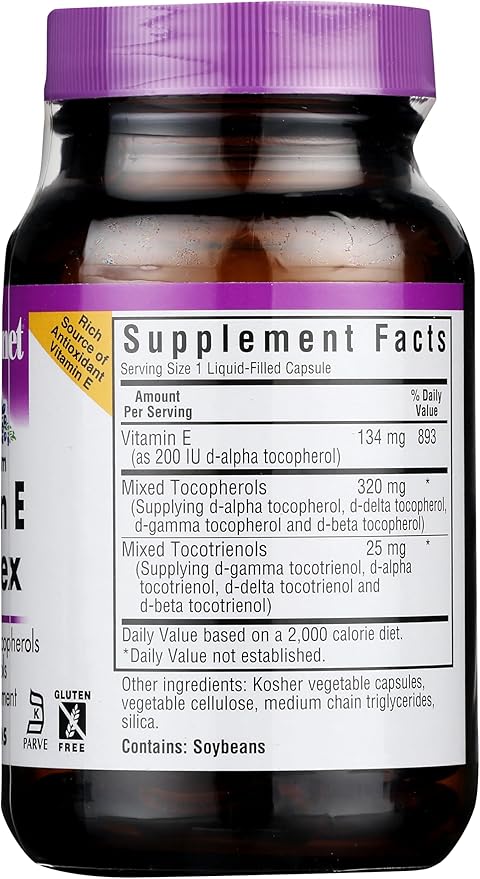 Bluebonnet Full Spectrum Natural Vitamin E Complex Liquid Capsules 30 Count (743715006003)