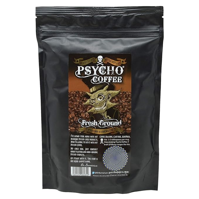 Psycho Coffee Fresh Ground Strong Coffee 250g Packet