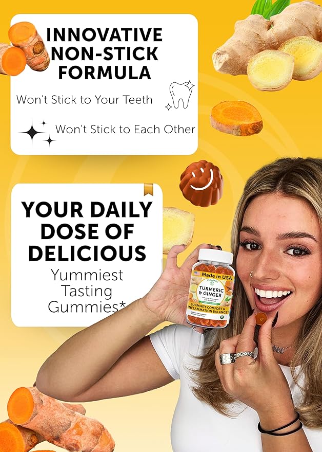 Lunakai USA Made Nattokinase 8000 FU Capsules + Turmeric &amp Ginger Gummies Bundle – Non-GMO – 60ct Each