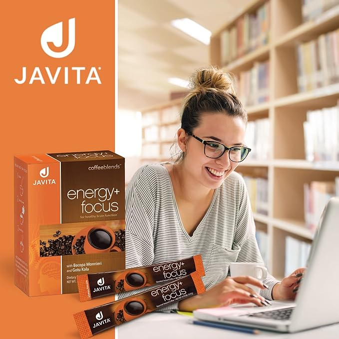 Burn + Control/Energy + Focus Coffee Bundle One box ea. Javita Premium South American Coffee blend with herbs for Weight Management Focus and Clarity 24 ct box Great for travel
