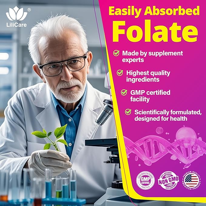 L-MethylFolate 15mg 7.5mg &amp B12 1000 mcg Gummies Methylated B Complex + TMG Magnesium Choline - Active 5-MTHF(B9) + Methyl B12 B6 Multivitamin - Support Methylation Cognition Mood Sugar Fr