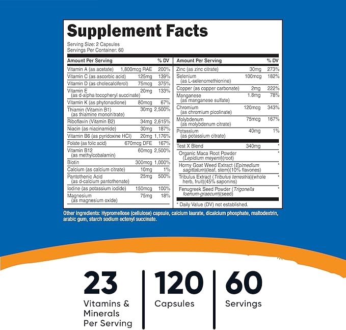 Nutricost Multivitamin for Men 120 Capsules (3 Bottles) - Vitamins and Minerals for The Healthy Man