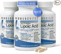 IMMUNOVITES 3-Pack Stabilized R-Alpha Lipoic Acid ((True)) 600mg per Serving [[High Potency &amp up to 40x Increased Absorption]] (Na R-ALA) (Na R-LA) (Na R-Lipoate) (3 Bottles)