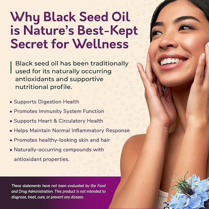 BioNatal Ethiopian Black Seed Oil 5oz Glass– Cold Pressed Nigella Sativa Producing Black Cumin Seed Oil Unrefined &amp Non-Filtered High TQ Up to 4.64% – Supports Immune System Digestion &amp Joi