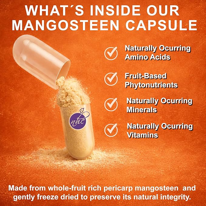 Mangosteen Pericarp Capsules Freeze Dried Whole Food High ORAC 56+ Potent Mangosteen Xanthones (120 Veggie Capsules) (4)