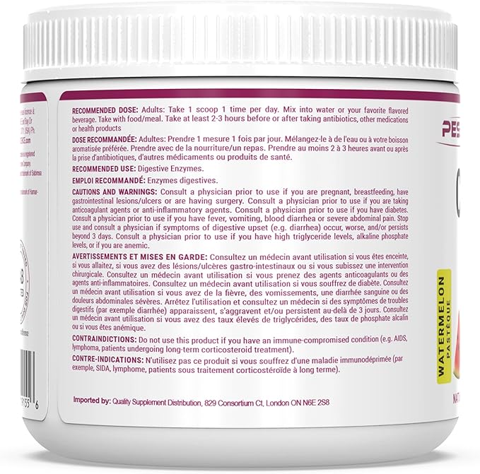 PEScience Complete-GI Gut Health Powder Probiotics for Women and Men Digestive Enzymes Prebiotic Fiber L Glutamine Pepzin GI Zinc Carnosine - Watermelon Flavor 30 Servings