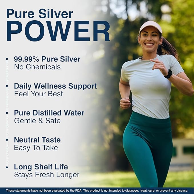 Earthborn Colloidal Silver Liquid (8oz) - 100PPM Pure Monatomic Silver Water - 99.9% Natural Nano Silver Liquid Supplement for Immune Support* Non-GMO Glass Bottle | Made in USA