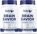 (2 Pack) Mindful Wellness Advanced Brain Savior Capsules Official Mindful Wellness Supplement Pills Mindful Wellness Support Capsules Premium Formula - All Natural Pills 120 Capsules for 2 Months