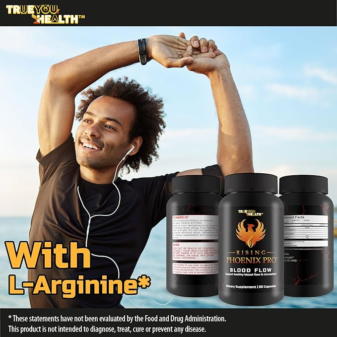 Rising Phoenix Pro Blood Flow - L-Arginine Blood Circulation Supplement - Our Best Circulation Supplement Pro Rising Phoenix Male Pill for Healthy Circulation - Our Best Blood Flow Supplement for Men
