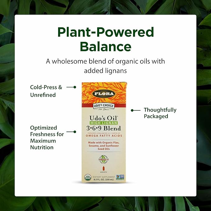 Flora - Udo's Choice Omega 369 Oil Blend High Lignan 8.5 Fl Oz
