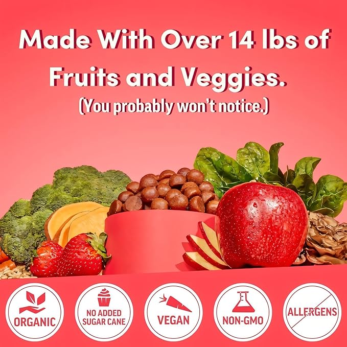 Llama Naturals Multivitamin for Women Vegan Organic Gummies with Vitamin D C and K Women's Real Fruit Gummy Vitamins Chewable Multivitamin Supplement No Added Sugar Cane Strawberry 120 Ct