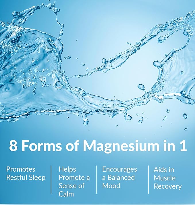 BIOptimizers Magnesium Breakthrough Drink - 8 Forms of Magnesium Electrolytes Sleep Health Stress Muscle Recovery Heart Support | Glycinate Citrate Malate - Unflavored
