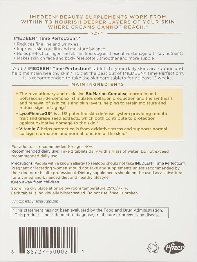 Imedeen Time Perfection (180 Count) Anti-Aging Skincare Formula Beauty Supplement 3 Month Supply