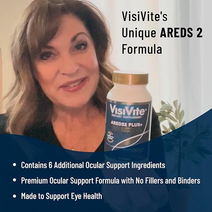Doctor Formulated AREDS 2 Plus Eye Vitamins with Zeaxanthin Plus Lutein - Bilberry and Grape Seed Extract - Premium Eye Health Formula - 60 Eye Supplement Capsules of VisiVite Gold Plus