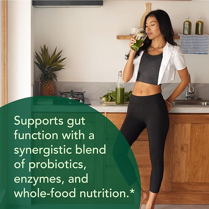 New Earth Essentials Blend Full-Spectrum Nutrition Powder with Probiotics &amp Enzymes | Organic Wild Microalgae Digestive Support Daily Energy &amp Nutrient Absorption | Vegan GMO-Free