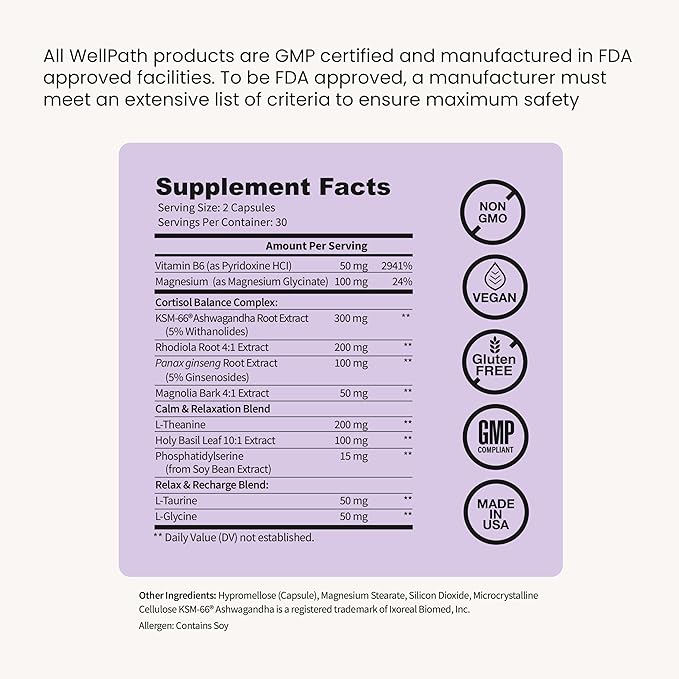 WellPath Astaxanthin 12mg – Natural Astaxanthin Supplements from Microalgae – Antioxidants with Micro Ingredients and Soothe Cortisol Manager - Cortisol Supplements for Women with KSM-66® Ashwagandha