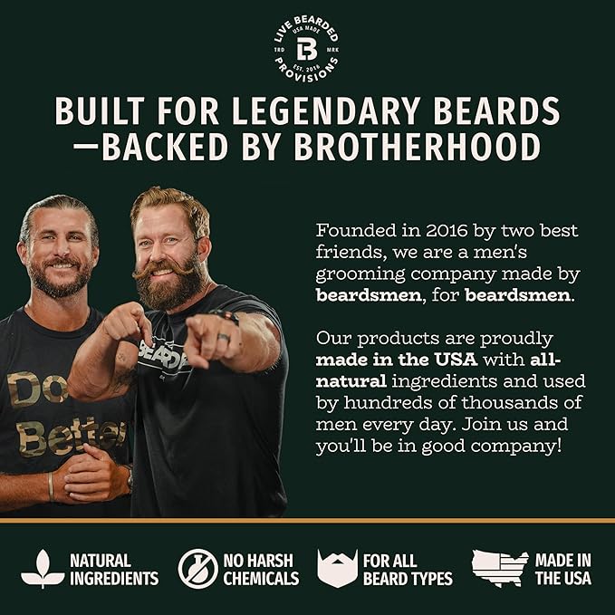 Live Bearded Beard Boost - Beard Growth Vitamins for Men with Biotin Collagen Silica Fo-Ti Root - Facial Hair Growth for Men Made in the USA | 30-Day Supply