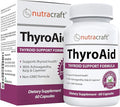 ThyroAid #1 Thyroid Support Supplement | Natural Herbal Thyroid Formula with Iodine (Kelp) Ashwagandha L-Tyrosine &amp More | Support Thyroid Health &amp Energy Levels | 60 Capsules